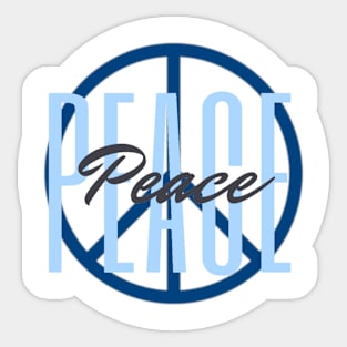 Blue Peace Design Sticker